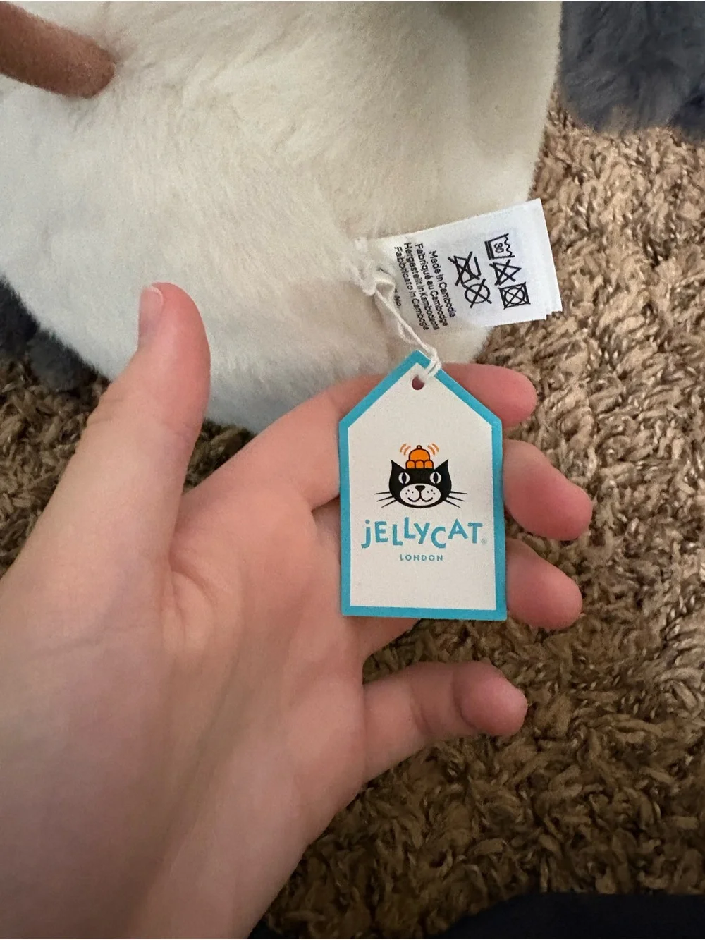 Jellycat White and Gray Chip Seagull